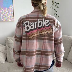 Barbie Pink and Brown Plaid Utility Jacket